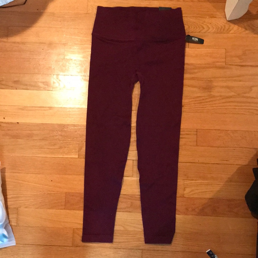 NWT Victoria’s Secret Burgundy High Rise Leggings